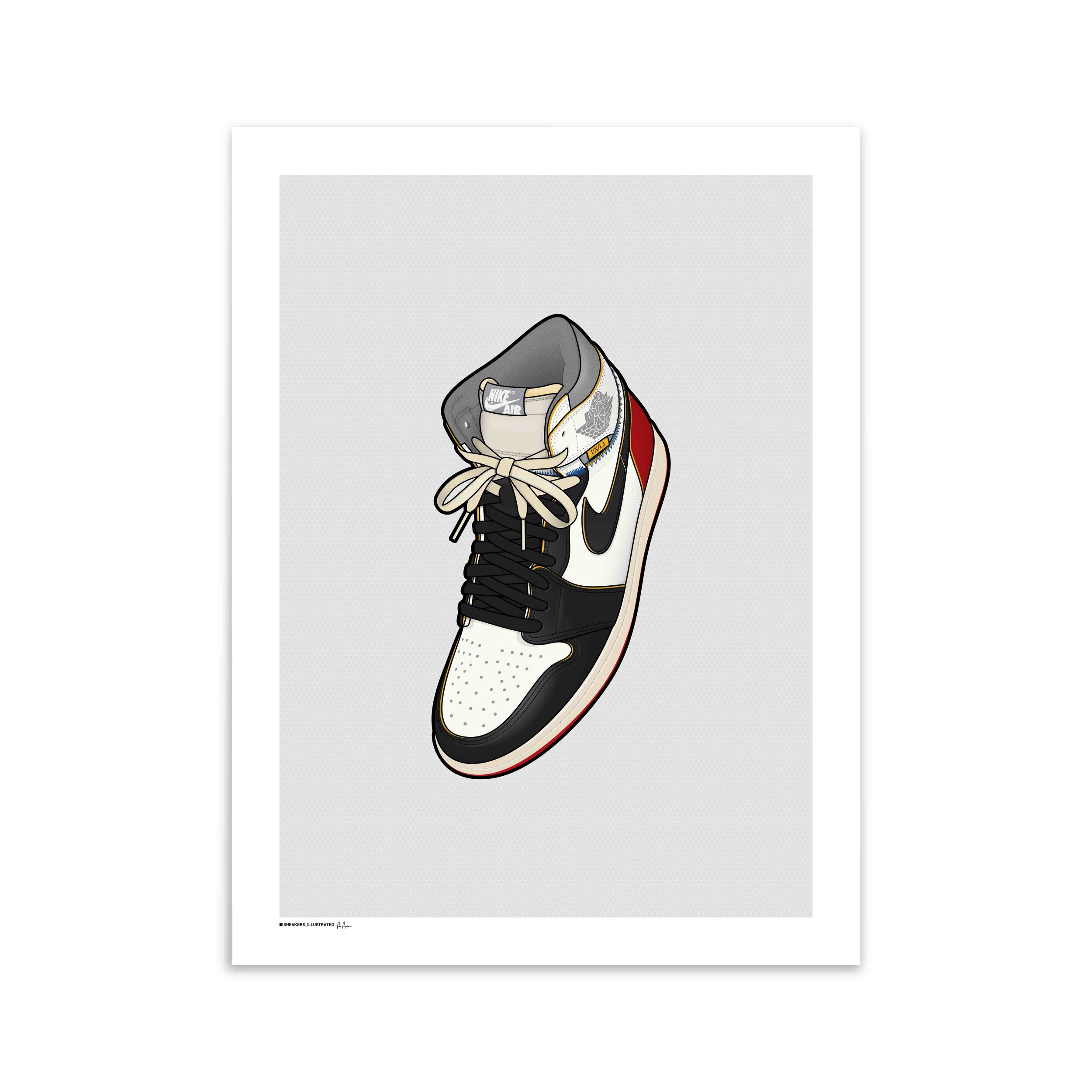 Union X Air Jordan 1 'Black Toe' Air Poster — Sneakers Illustrated